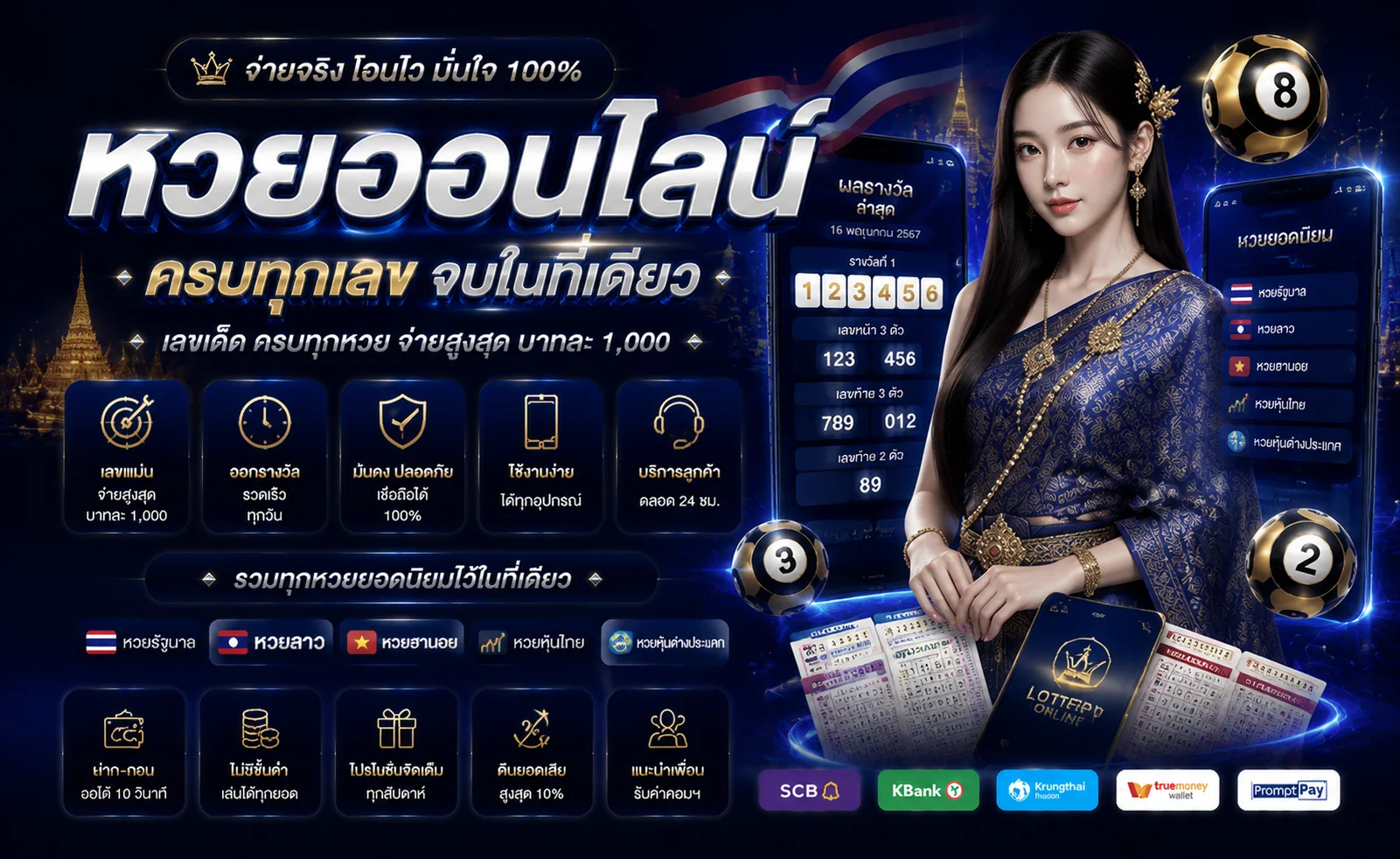 แผงหวยออนไลน์ 8xBET แสดงหวยไทย หวยลาว หวยฮานอย